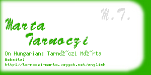 marta tarnoczi business card